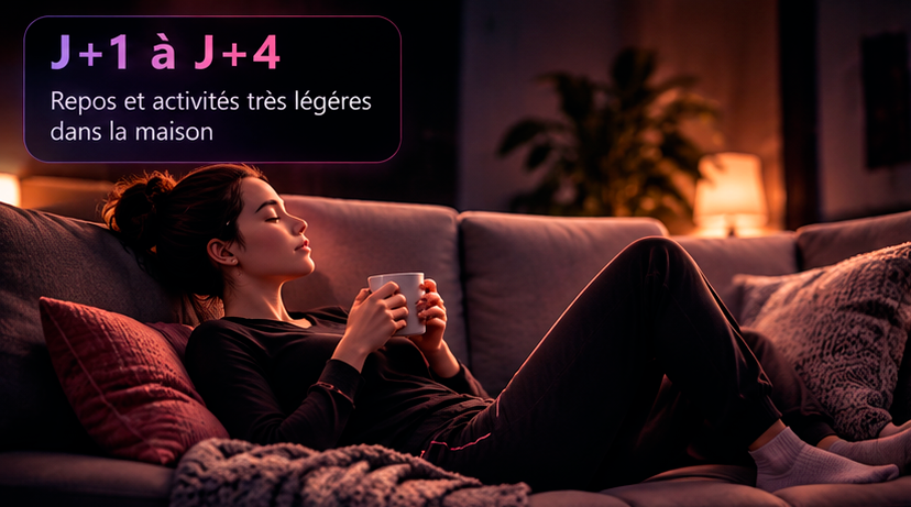 Illustration activité physique — J+1 à J+4