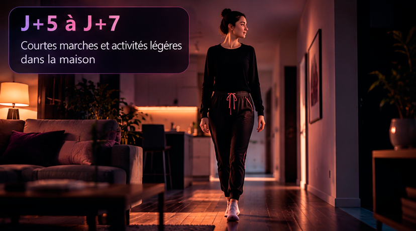 Illustration activité physique — J+5 à J+7