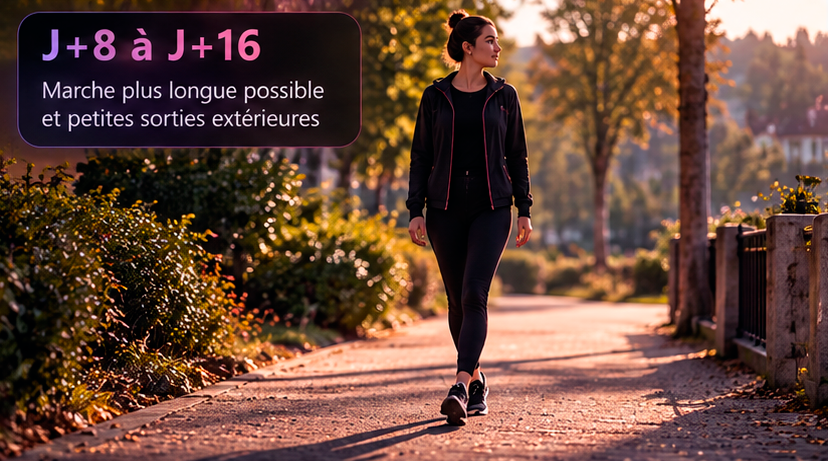Illustration activité physique — J+8 à J+16